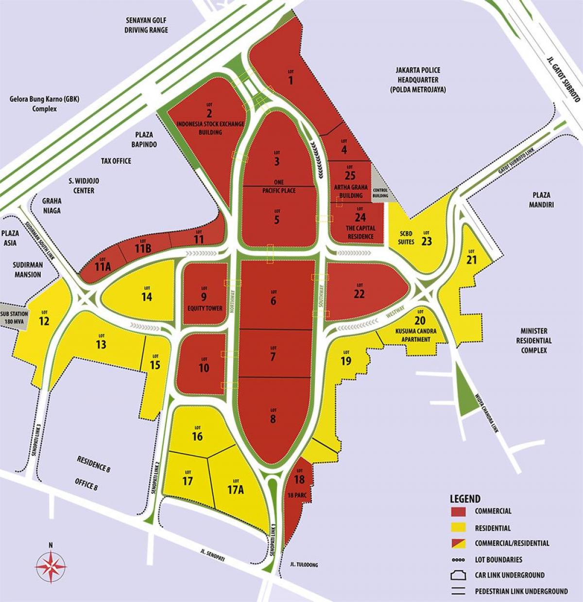 карта на scbd Џакарта