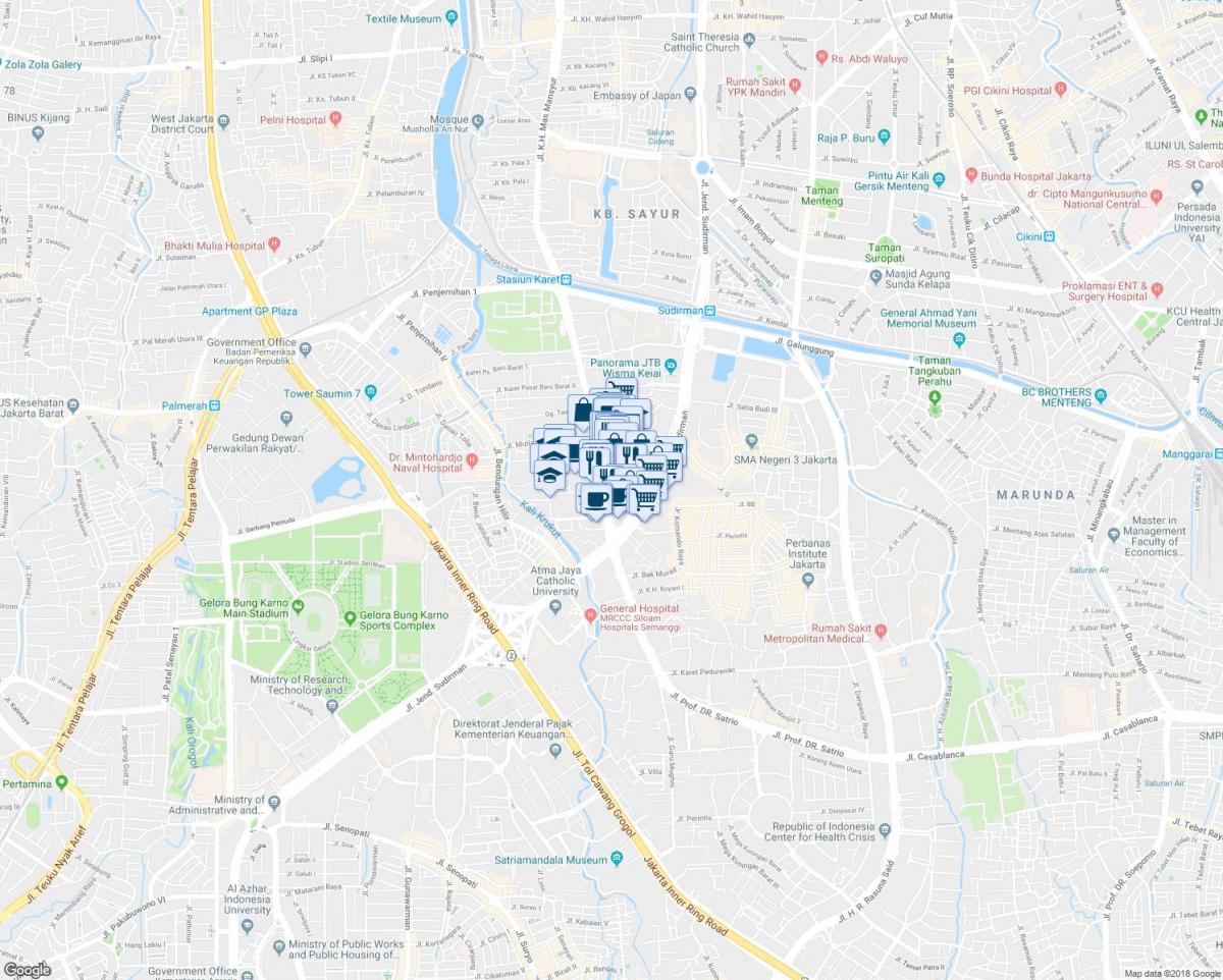 sudirman Џакарта мапа