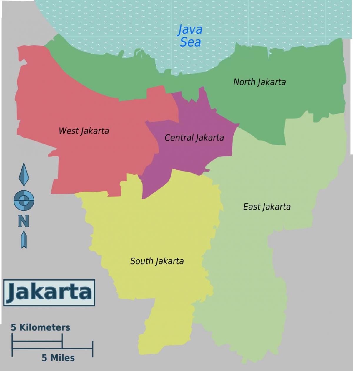 карта на Џакарта области