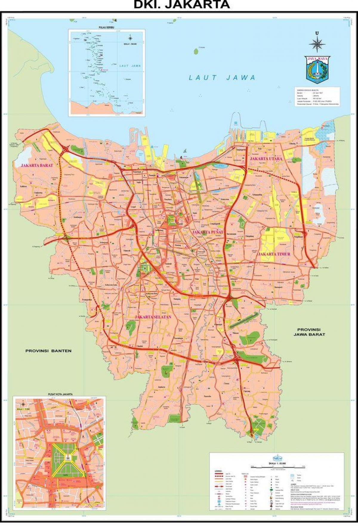 мапата на стариот град Џакарта