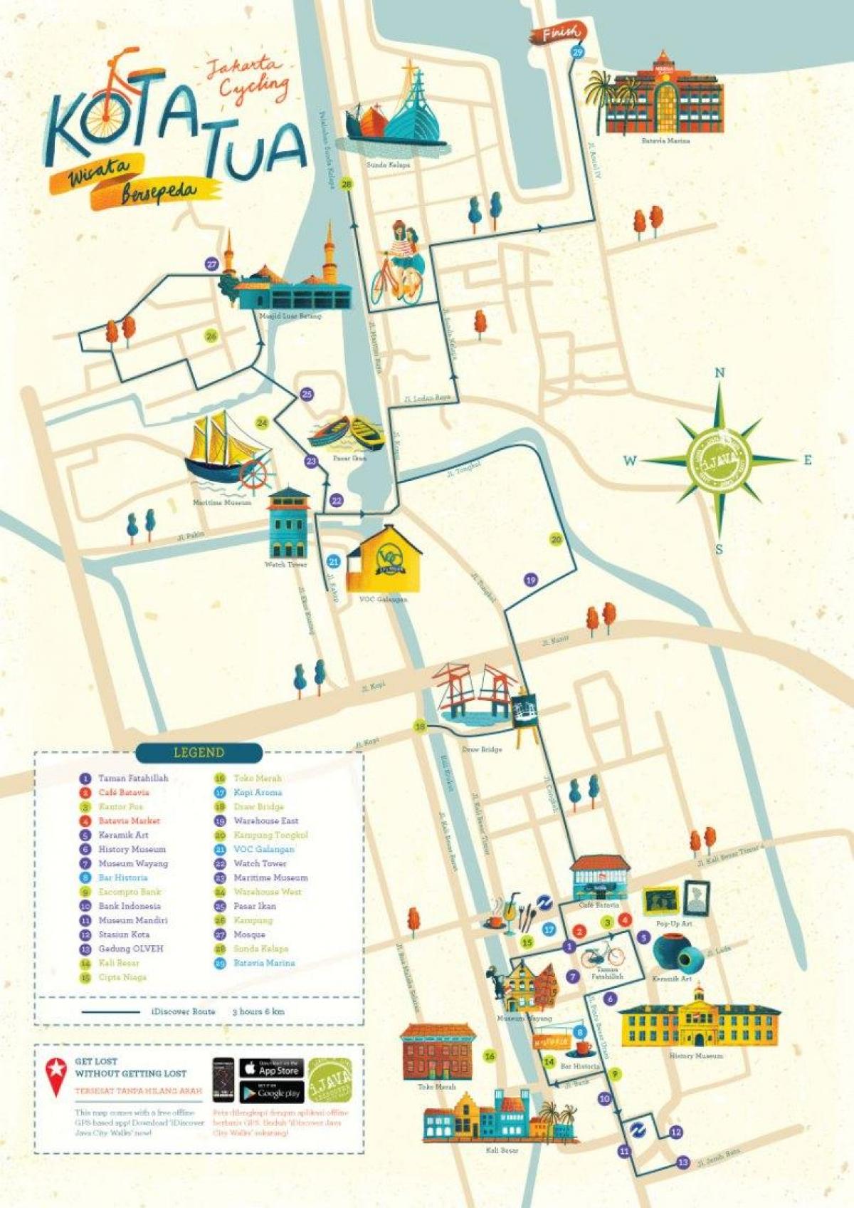 карта на kota Џакарта