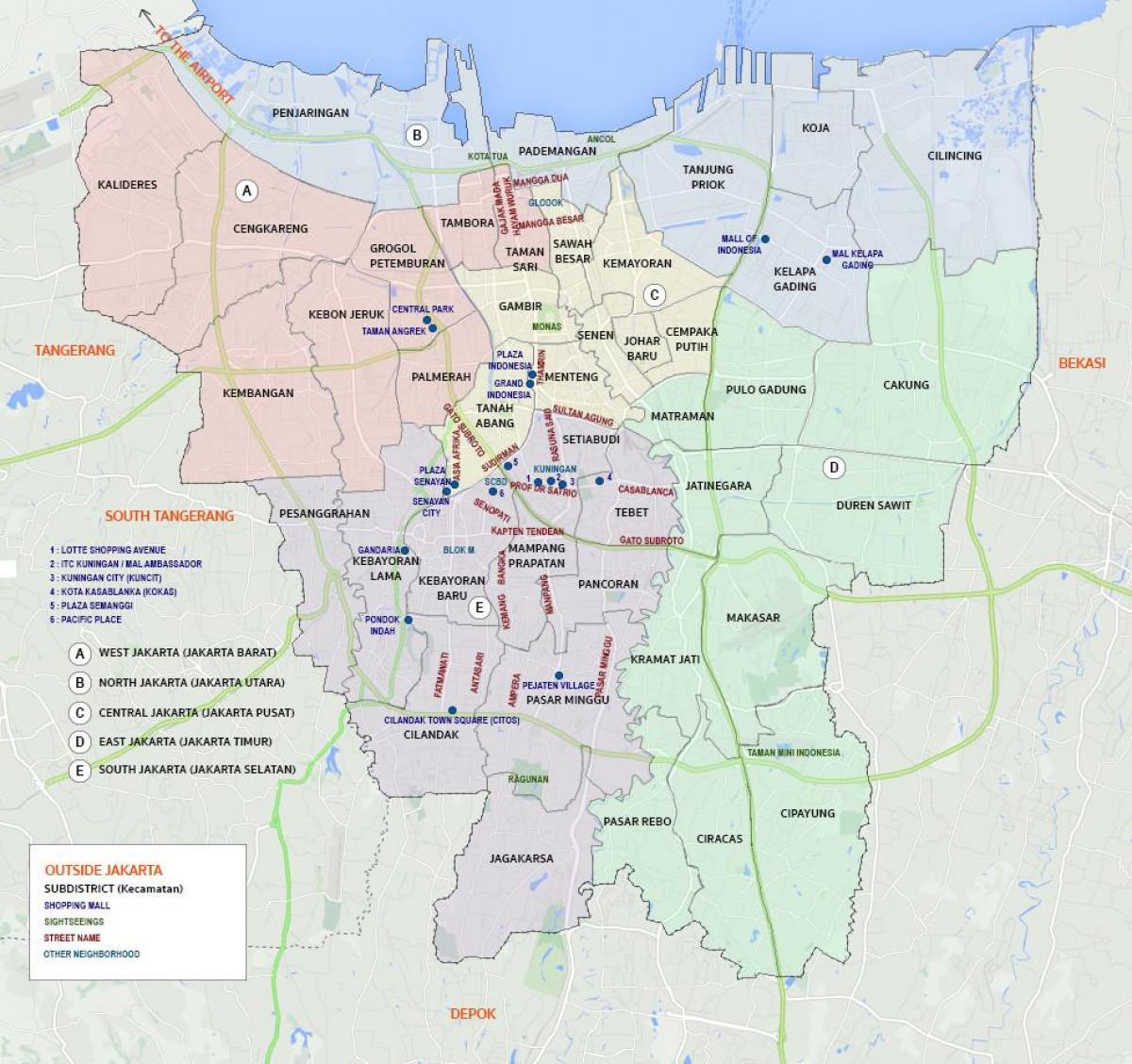 главен град на индонезија мапа