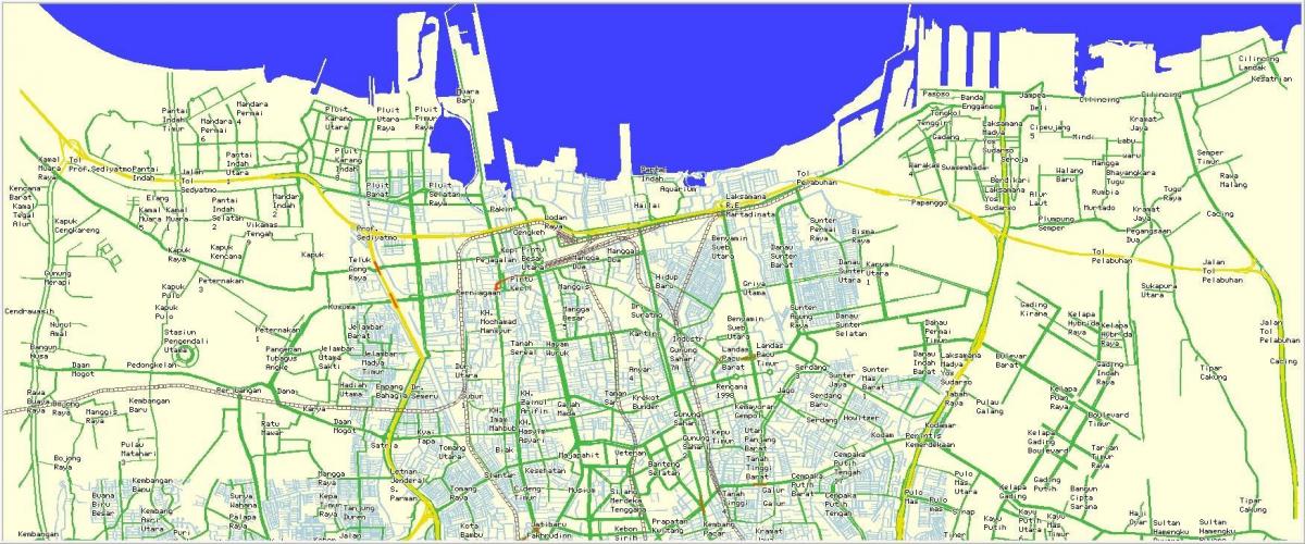 карта на северна Џакарта
