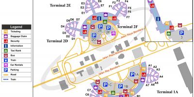 Џакарта меѓународниот аеродром мапа