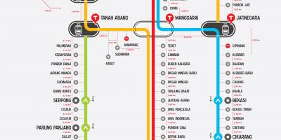 Патнички линија Џакарта мапа