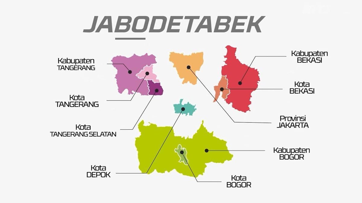 карта на jabodetabek