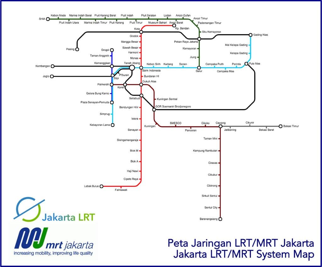 Џакарта lrt мапа