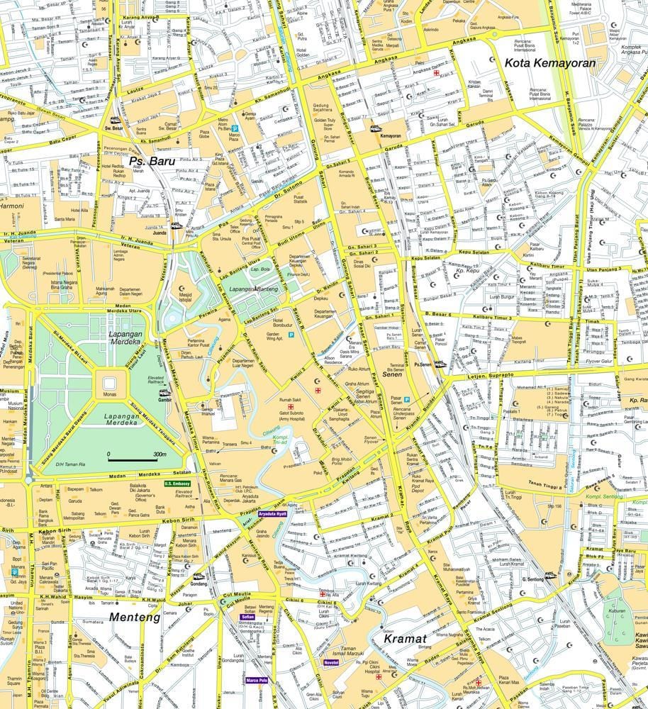 карта на menteng Џакарта