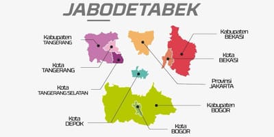 Карта на jabodetabek